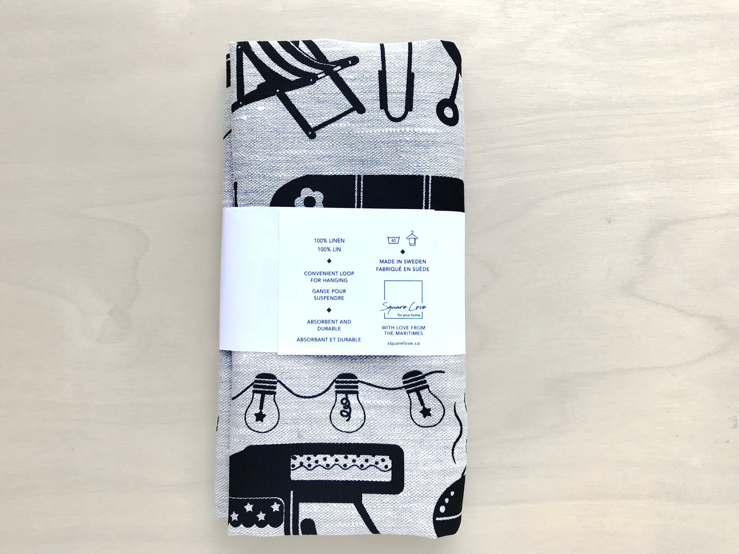 Camping Tea Towel - 100% Linen