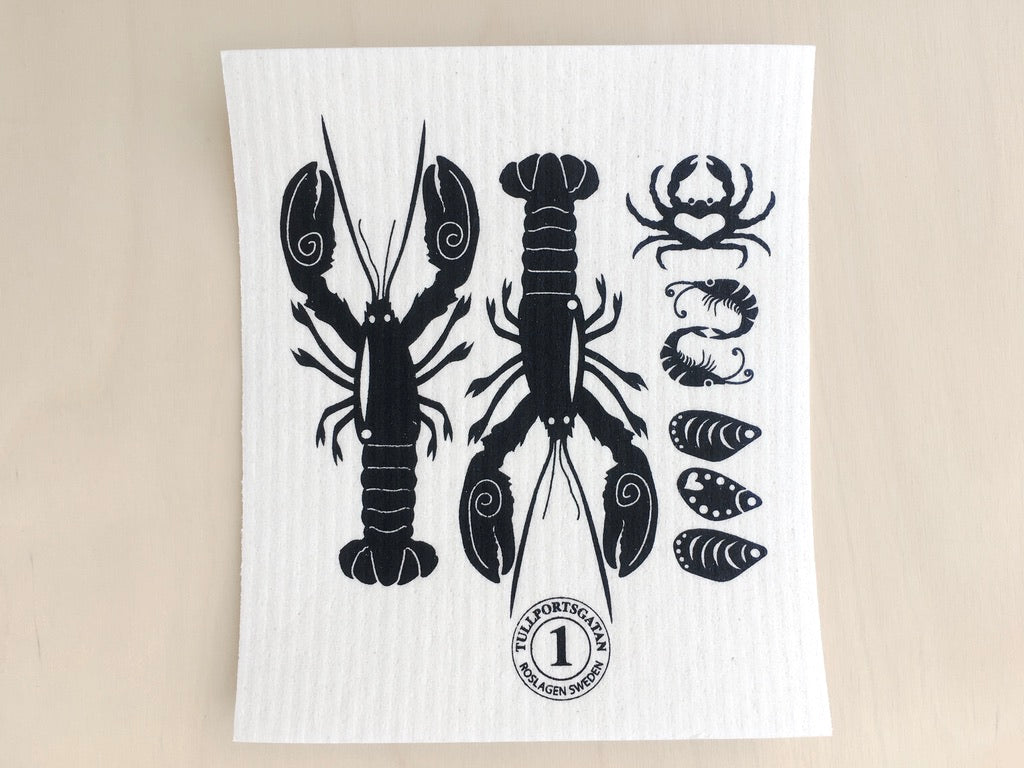 Lobsters Swedish Dishcloth