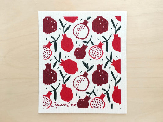 Pomegranates Swedish Dishcloth