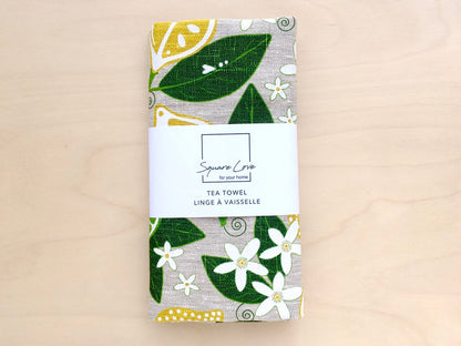 Lemons Tea Towel - 100% Linen