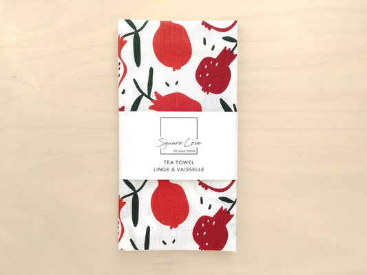 Pomegranate Linen Blend Tea Towel