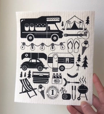 Camping Swedish Dishcloth