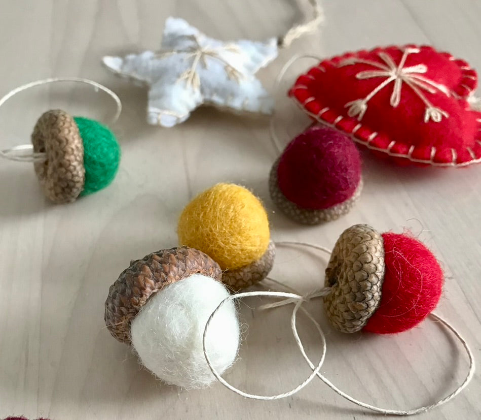 Felt Acorn Ornament (12 MINIMUM)