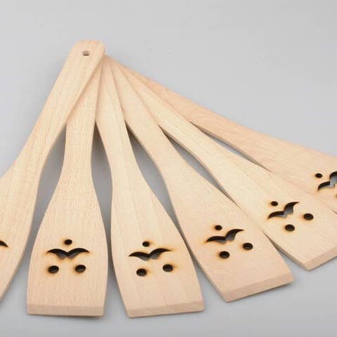 Wooden Moustache Spatula