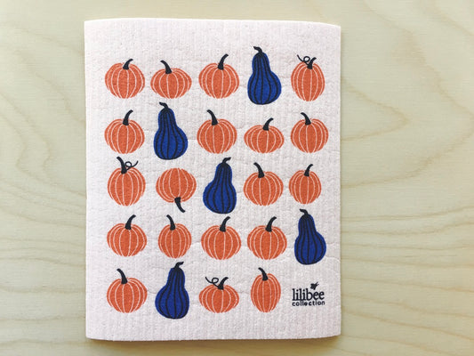 Pumpkins Swedish Dishcloth