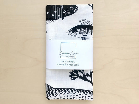 Fish Pond Linen Blend Tea Towel