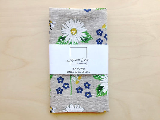 Blooms Tea Towel - 100% Linen