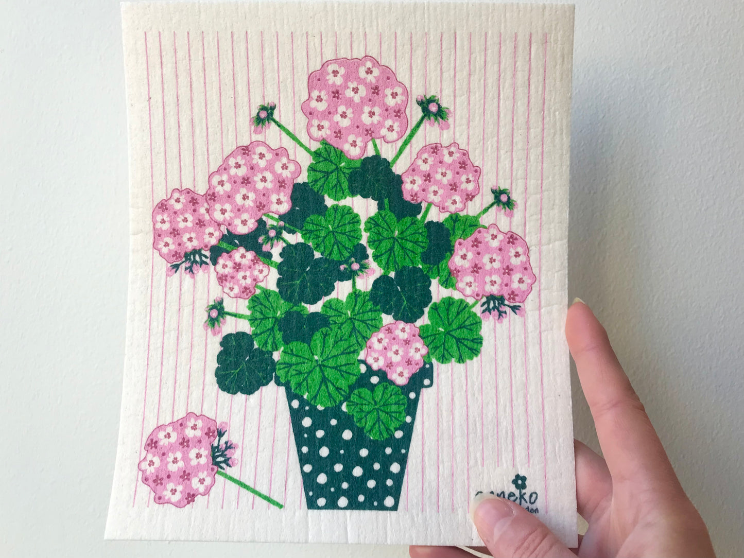 Geranium Swedish Dishcloth