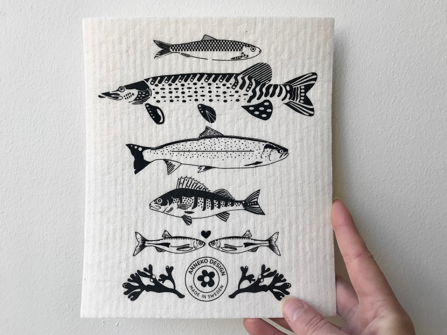 Fish Pond Swedish Dishcloth