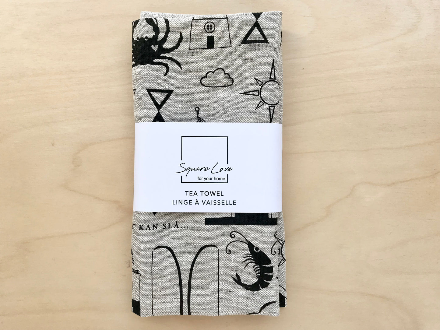 Fishing Tea Towel - 100% Linen