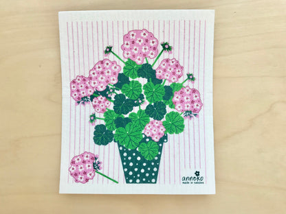 Geranium Swedish Dishcloth
