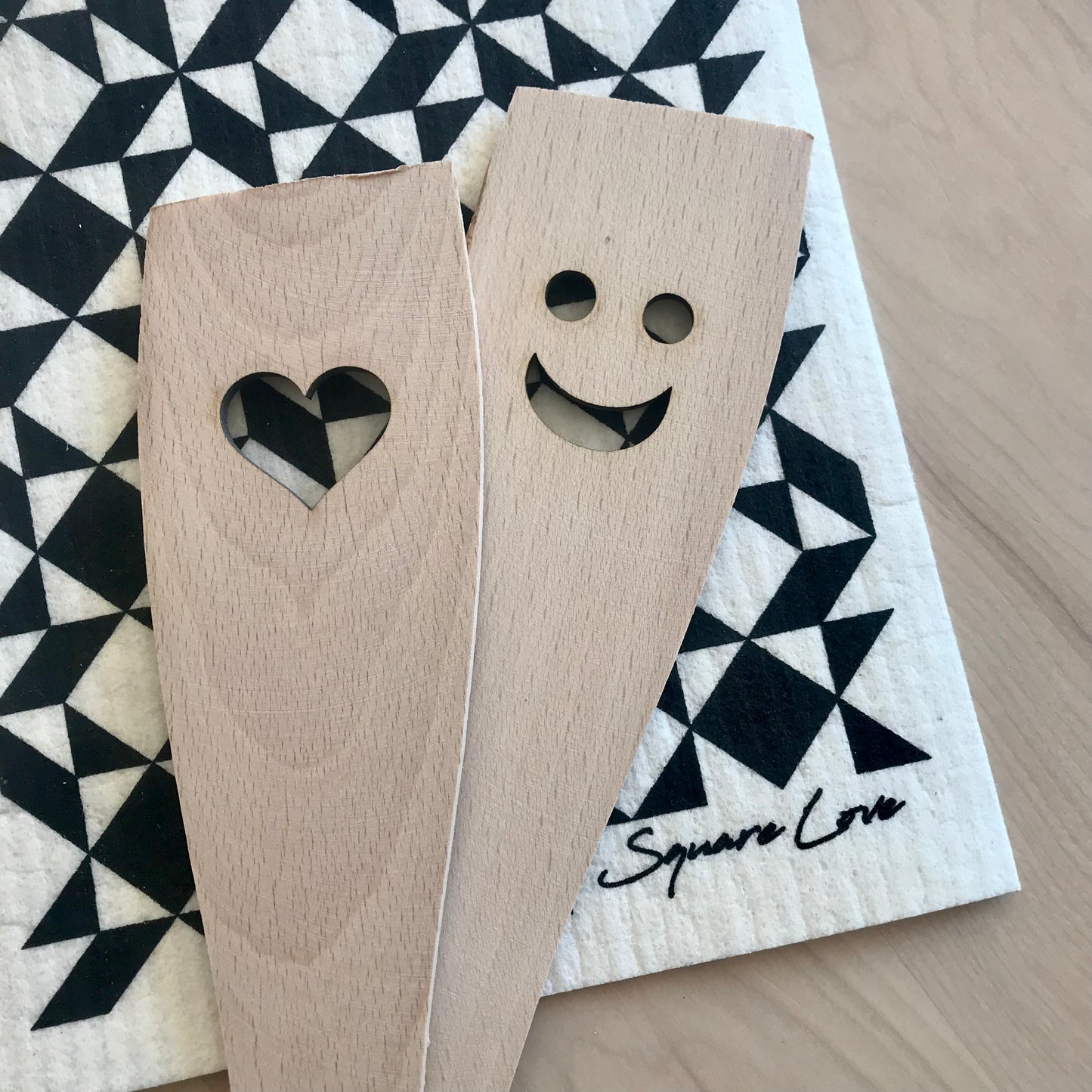 Wooden Happy Spatula