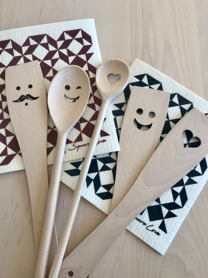 Wooden Happy Spatula