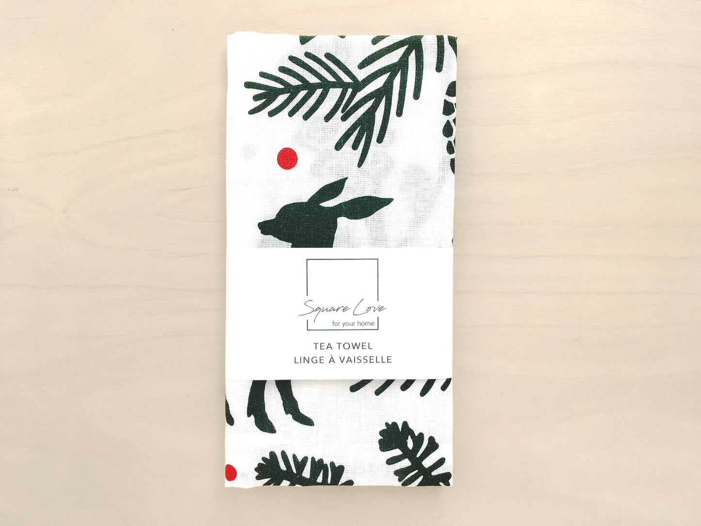 Fawn Linen Blend Tea Towel