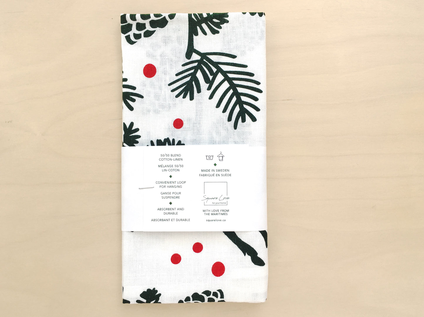 Fawn Linen Blend Tea Towel