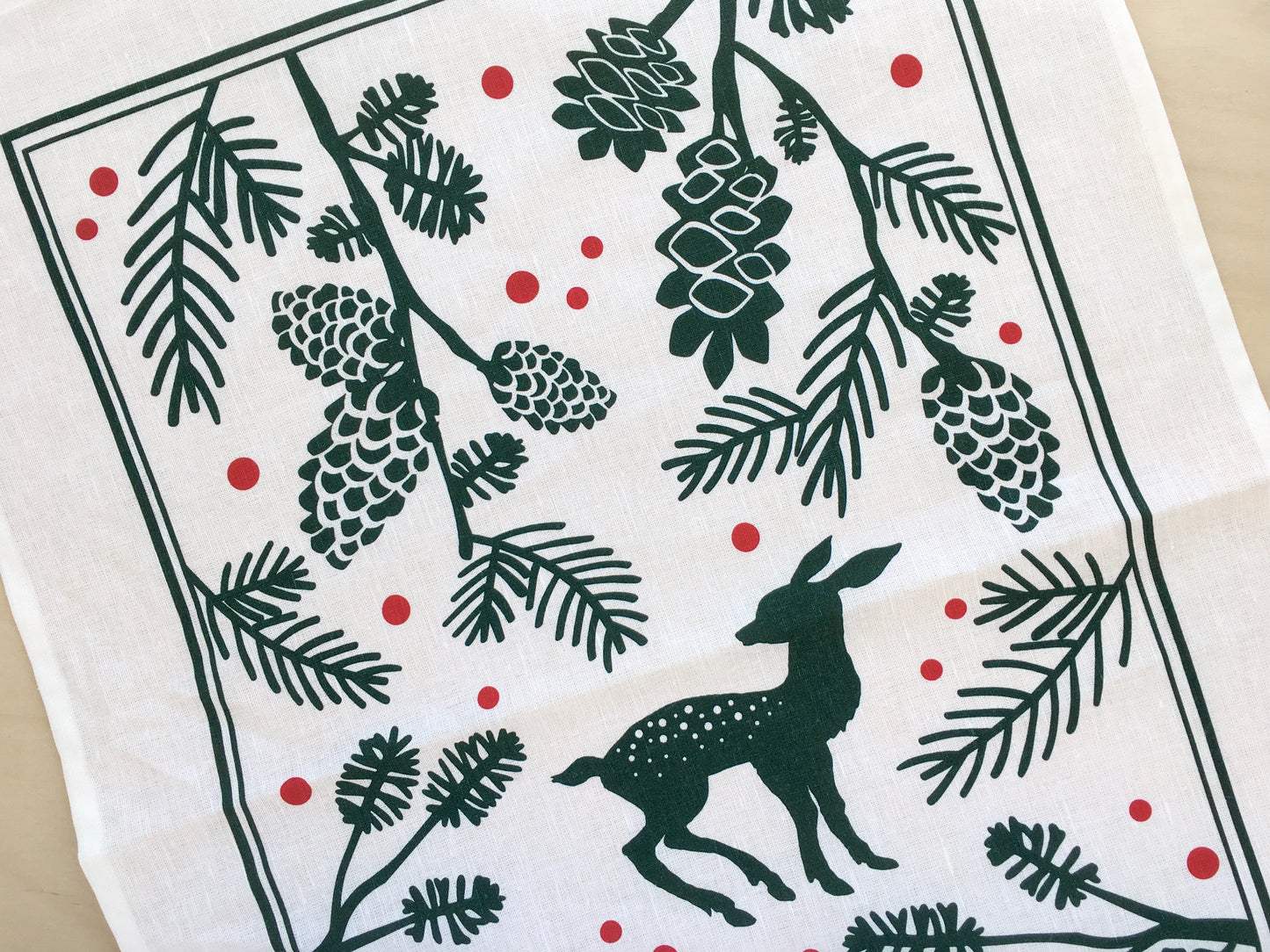 Fawn Linen Blend Tea Towel