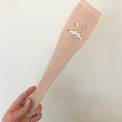 Wooden Moustache Spatula