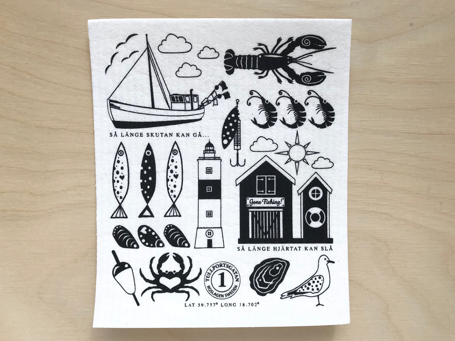 Fishing Swedish Dishcloth