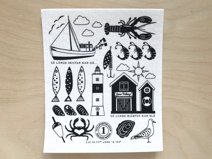 Fishing Swedish Dishcloth