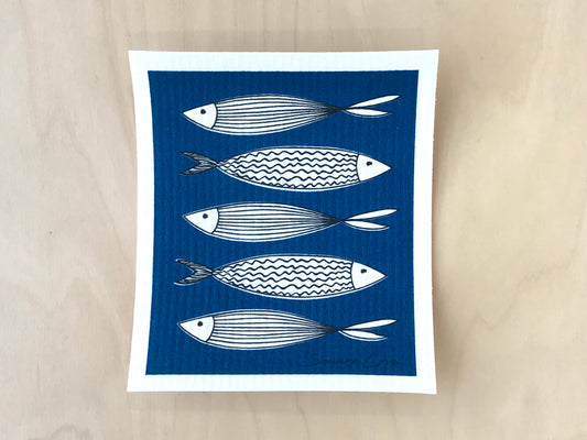 Fish Ocean Swedish Dishcloth