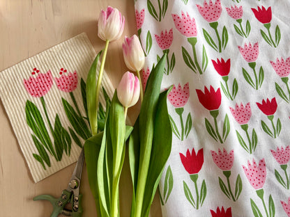 Tulips Pink Gift Duo | Linen Blend