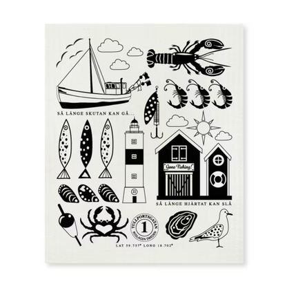 Fishing Swedish Dishcloth