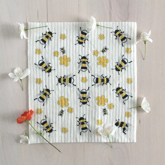 Bees Swedish Dishcloth