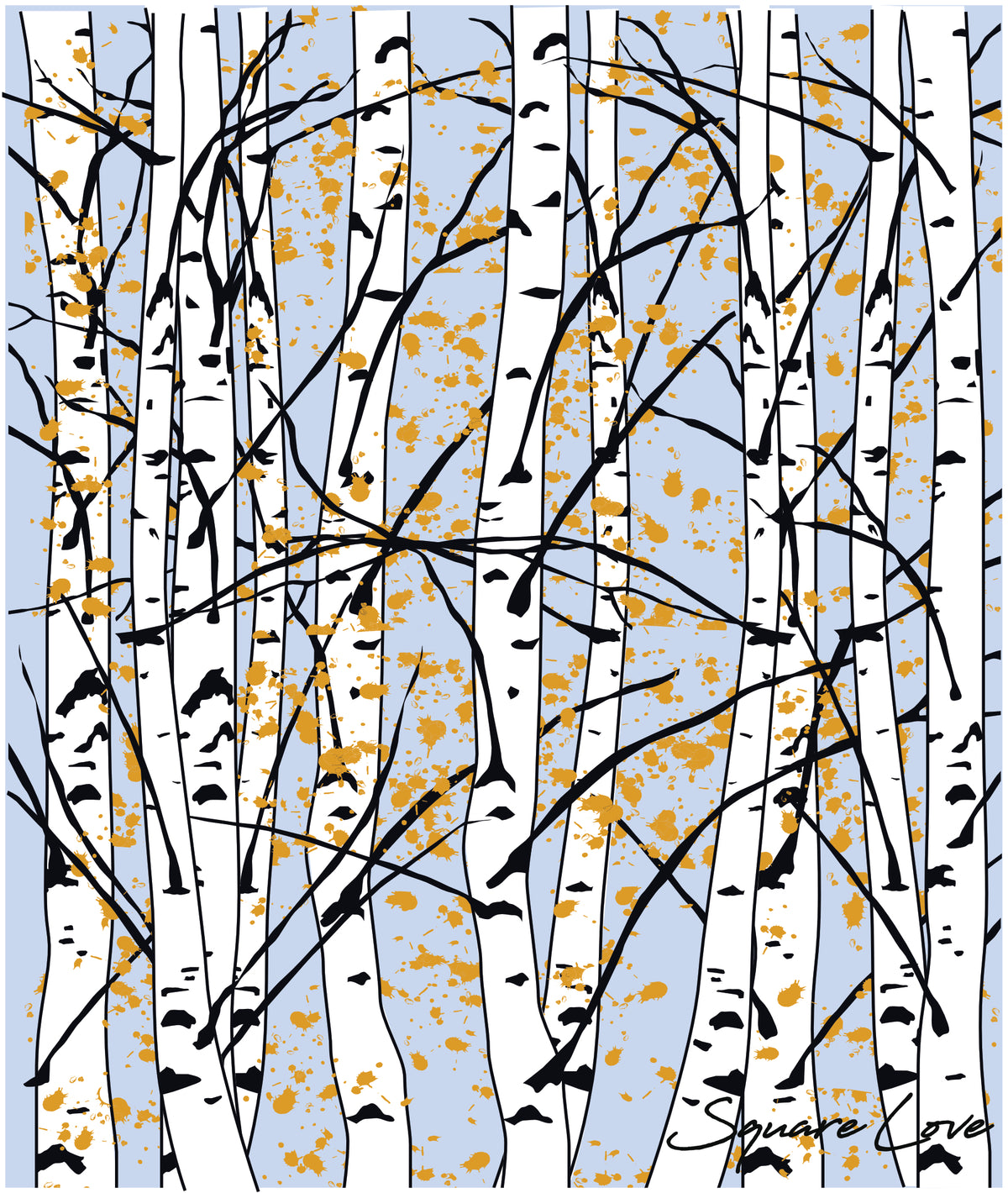 Birches Fall Swedish Dishcloth (Pre-Order)