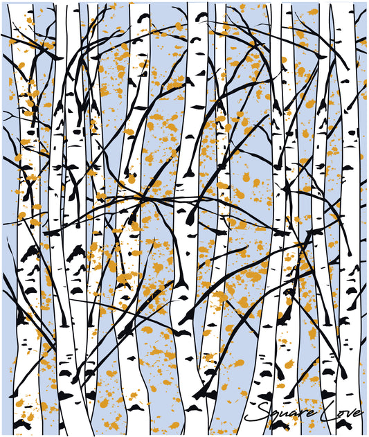 Birches Fall Swedish Dishcloth (Pre-Order)