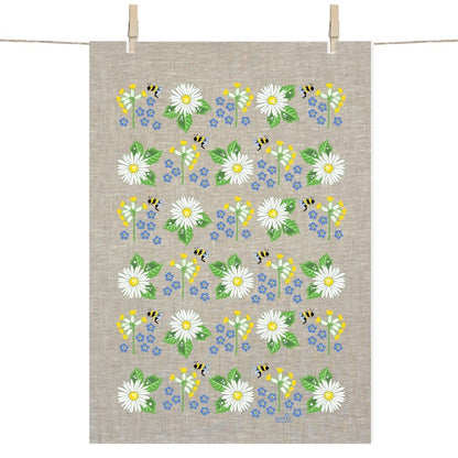 Blooms Tea Towel - 100% Linen