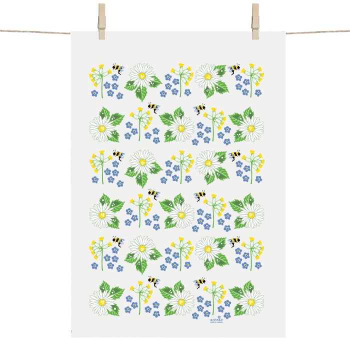 Blooms Linen Blend Tea Towel