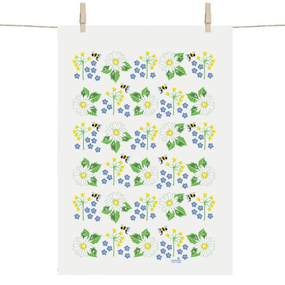 Blooms Linen Blend Tea Towel