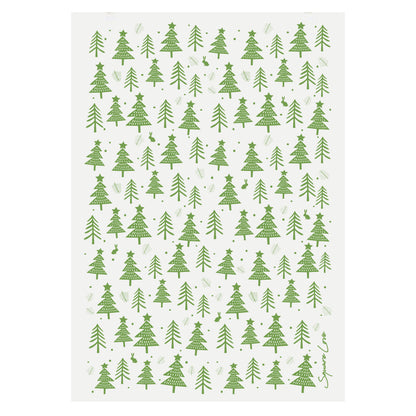 Holiday Forest Linen Blend Tea Towel