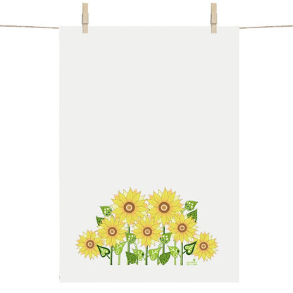 Sunflowers Linen Blend Tea Towel